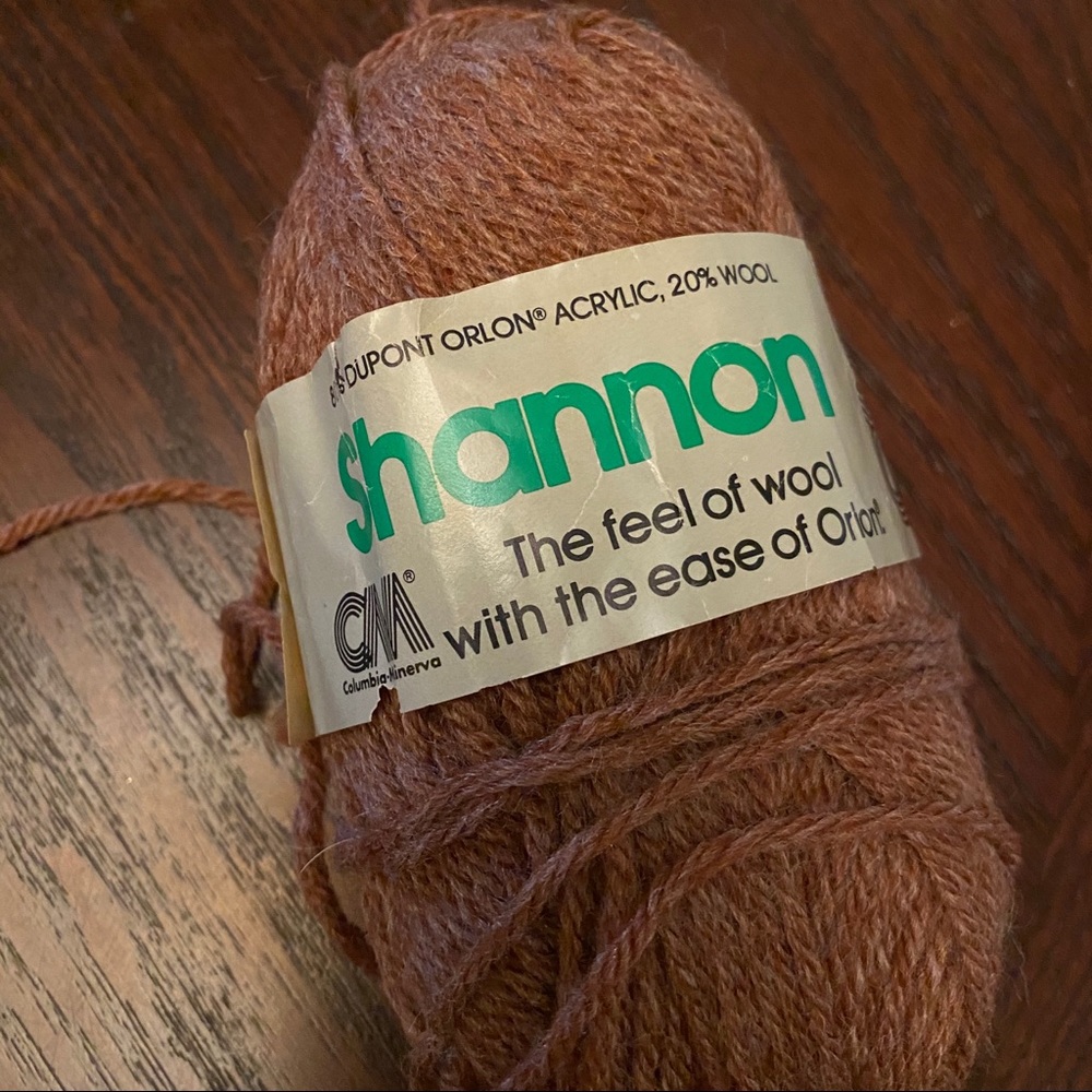 Vintage Shannon Yarn Warm Brown 1 skein
